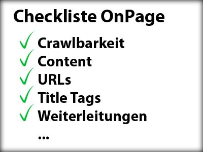Onpage Checkliste